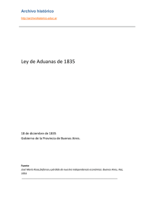 Ley de Aduanas de 1835