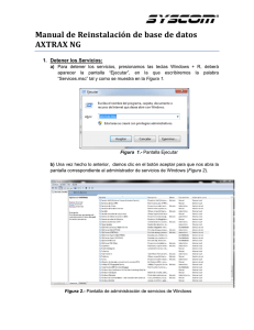 Manual de reinstalación de base de datos AXTRAX NG