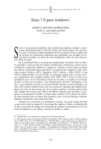 Stata 7.0 para windows - Revista de Economía Aplicada