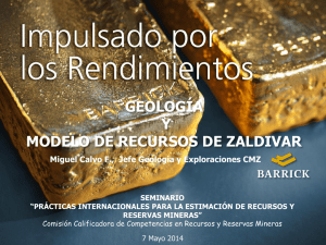 Modelos de Recursos Zaldivar - M. Calvo