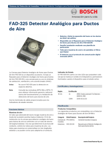 FAD‑325 Detector Analógico para Ductos de Aire