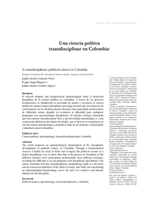 Una ciencia política transdisciplinar en Colombia