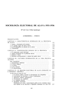 Sociología electoral de Alava, 1931-1936