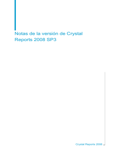 Notas de la versión de Crystal Reports 2008 SP3
