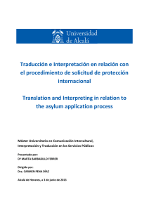 Traducción e Interpretación en relación con el procedimiento de