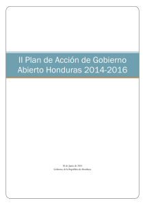 II Plan de Acción de Gobierno Abierto Honduras 2014-2016