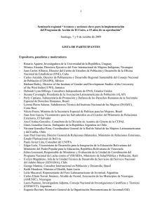 Lista de participantes - Comisión Económica para América Latina y