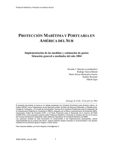 PROTECCIÓN MARÍTIMA Y PORTUARIA EN AMÉRICA DEL SUR