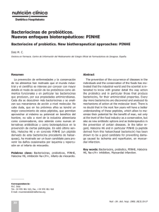 Bacteriocinas de probióticos. Nuevos enfoques bioterapéuticos