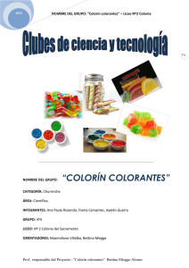 NOMBRE DEL GRUPO: “Colorín colorantes” – Liceo Nº2 Colonia