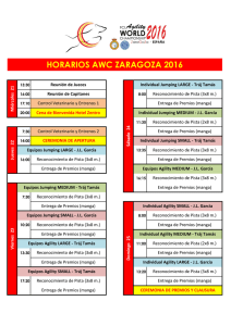 HORARIOS AWC ZARAGOZA 2016