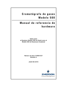 Cromatógrafo de gases Modelo 500 Manual de referencia de