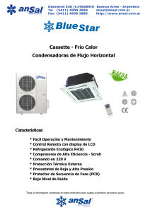 Condensadoras de Flujo Horizontal Cassette - Frío Calor