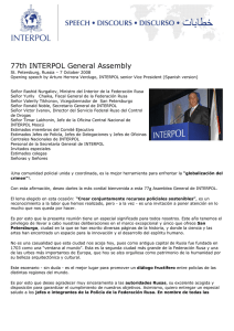 Speech : 77th INTERPOL General Assembly