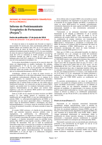 Informe de Posicionamiento Terapéutico de Pertuzumab (Perjeta®)