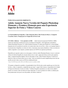 Adobe Anuncia Nueva Versión del Paquete Photoshop Elements y