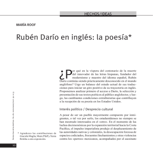 Rubén Darío en inglés: la poesía