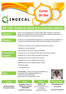 Formacion on line ISO 13485 INGECAL