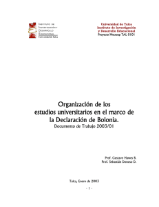 Informe Bolonia - Universidad de Talca