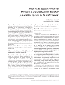 Hechos de acción colectiva: Derecho a la planificación familiar y a