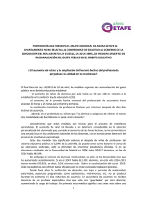 Proposición Derogación Real Decreto Ley 142012, de 20 de a abril