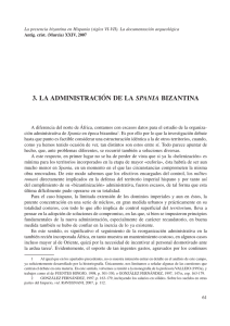 3. LA ADMINISTRACIÓN DE LA SPANIA BIZANTINA