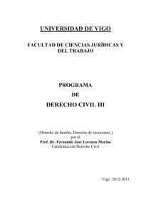 Derecho Civil III - Facultade de Ciencias Xurídicas e do Traballo