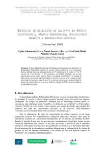Estudios de selección de hábitats en Myotis bechsteinii, Myotis