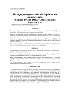 Manejo perioperatorio de líquidos en neurocirugía William Prieto