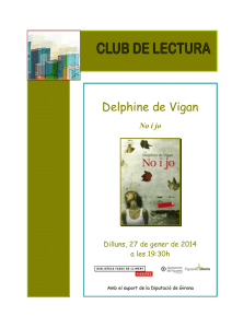 Delphine de Vigan - Biblioteca Fages de Climent