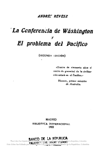 La Conferencia de Washington y el problema del Pacífico /