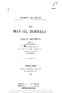 Don Manuel Dorrego - Actividad Cultural del Banco de la República
