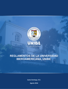 REGLAMENTOS DE LA UNIVERSIDAD IBEROAMERICANA, UNIBE