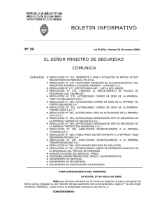N° 29 - Ministerio de Seguridad Provincia de Buenos Aires
