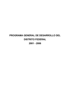 programa general de desarrollo del distrito federal 2001