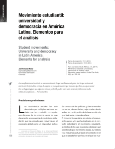 Movimiento estudiantil: universidad y democracia en América Latina
