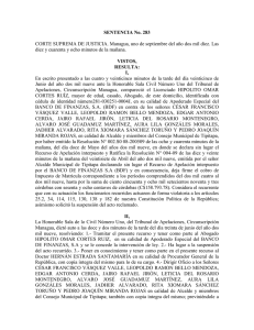 SENTENCIA No. 283 CORTE SUPREMA DE JUSTICIA. Managua