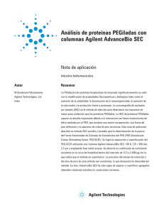 Análisis de proteínas PEGiladas con columnas Agilent AdvanceBio