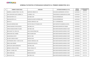 nómina patentes otorgadas durante el primer semestre 2014