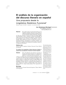 El análisis de la organización del discurso literario en español