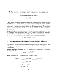 Notas sobre convergencia y funciones generatrices