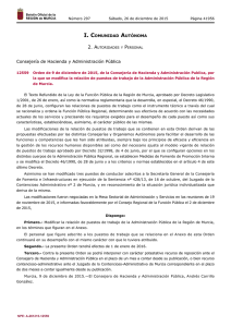 Orden de 9 de diciembre de 2015 - Boletín Oficial de la Región de