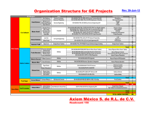 Organization Structure for GE Projects Axiem México S. de RL de CV