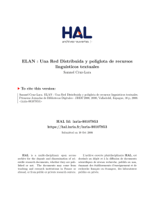 ELAN : Una Red Distribuida y poliglota de recursos linguisticos