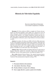 Montes Fernández, F.J. Historia de la Televisión Española