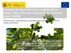 La política de desarrollo rural y su aplicación en España: Marco