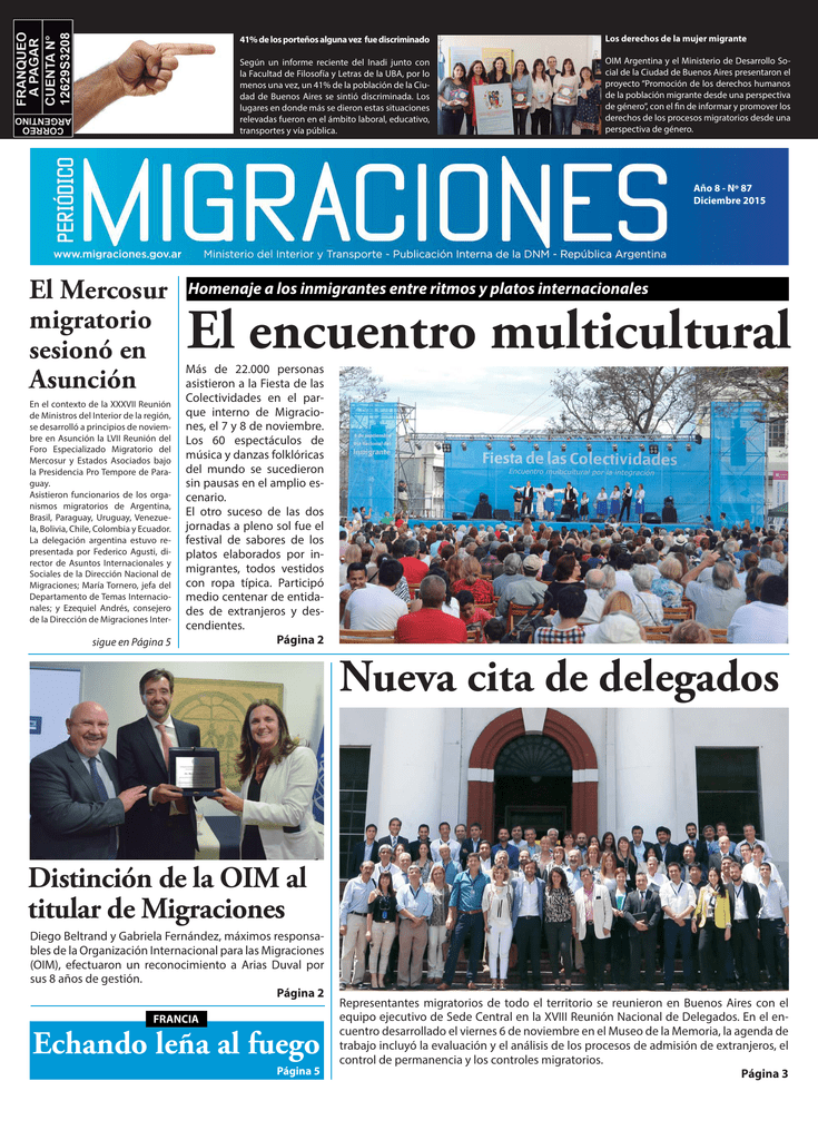 Periódico Dirección Nacional de Migraciones