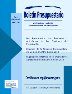 Boletín Presupuestario Abril-Junio 2014