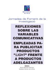 "light" frente a productos adelgazantes. Rocío Martínez