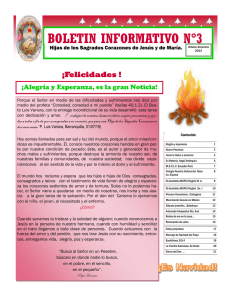 boletin informativo n°3 - Hijas de los Sagrados Corazones
